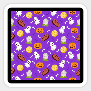 Halloween Seamless Pattern Sticker